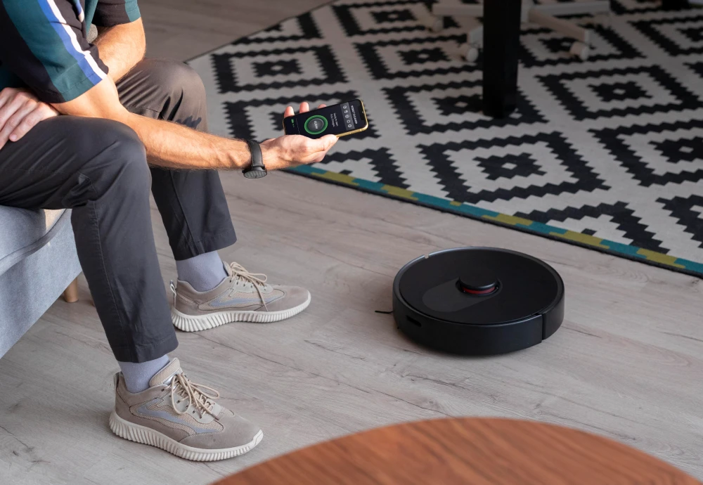 robot vacuum cleaner with mop self-empty base